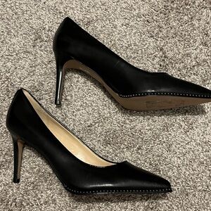 NEW Coach black leather stud pumps heels 8.5
